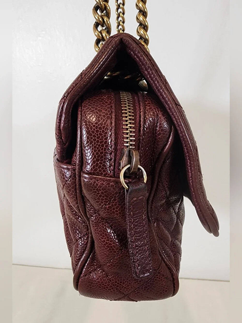 Chanel Shiva 2013-2014 Medium Calfskin. Exterior Has Paint Touch Ups.